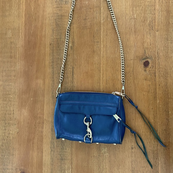 Rebecca Minkoff Mini MAC crossbody bag in blue - Picture 3 of 5